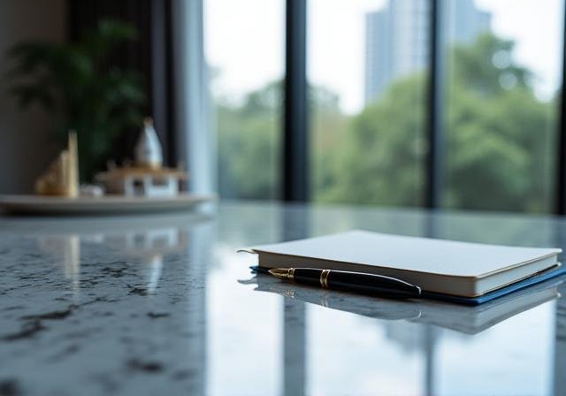 A sophisticated, clean workspace representing professional consulting and strategy sessions in Letterkenny